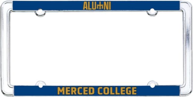 Merced College Alumni Thin Dome License Plate Frame