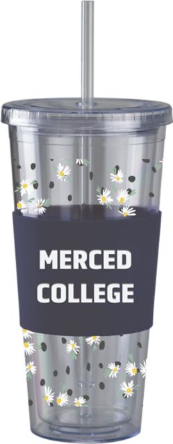 Merced College Acrylic Tumbler with Straw