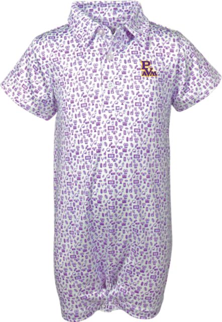 Prairie View A & M University Infant Boy's Crew Polo Romper