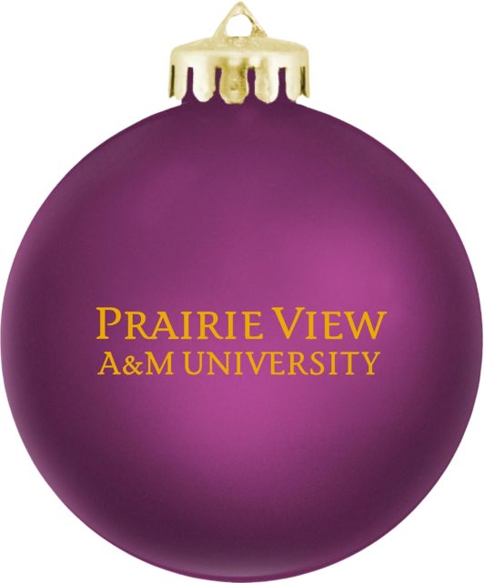 Prairie View A & M University Round Shatterproof Ornament