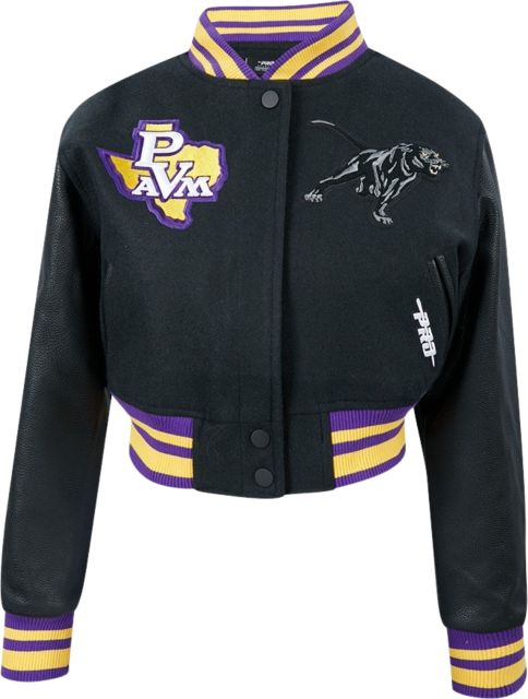 Prairie View A & M University Women's Cropped Varsity Jacket