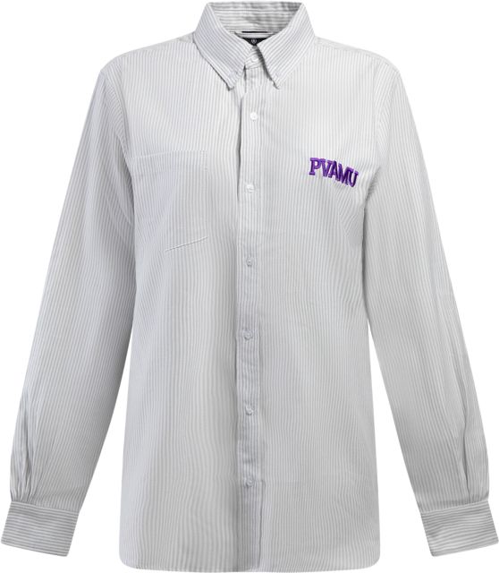 Prairie View A & M University Women's Striped Button Down
