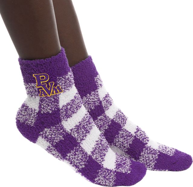 Prairie View A & M University Buffalo Check Socks