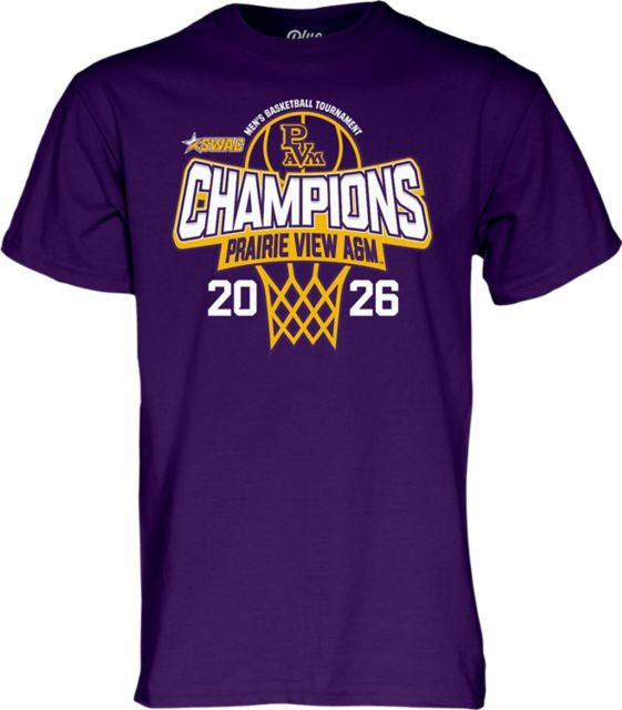 Prairie View A & M University Men's Basketball 2026 SWAC Tournament Champions Short Sleeve T-Shirt
