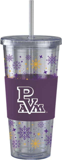Prairie View A & M University Straw Snowflake Tumbler
