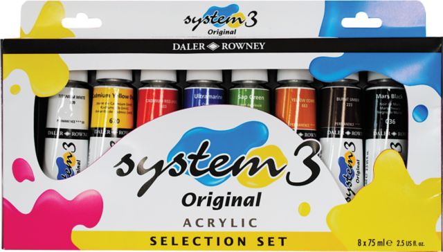 SYSTEM 3 ACRYLIC SELECTION SET 8-COLORS 75ML