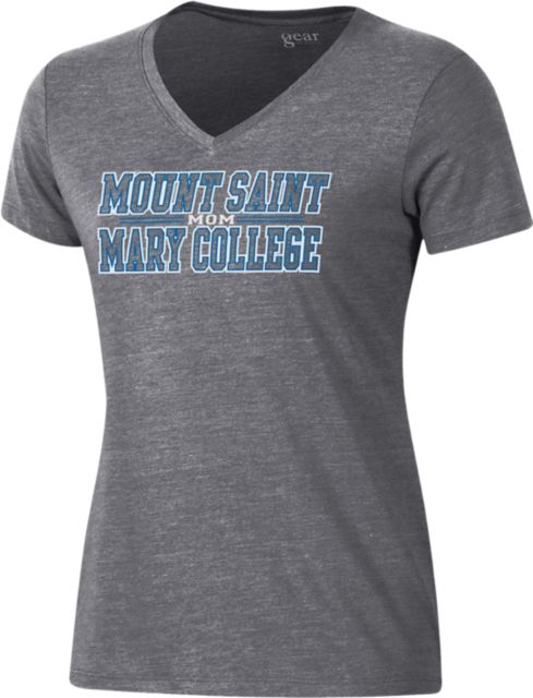 Mount Saint Mary College Women's Mom V-Neck Short Sleeve T-Shirt
