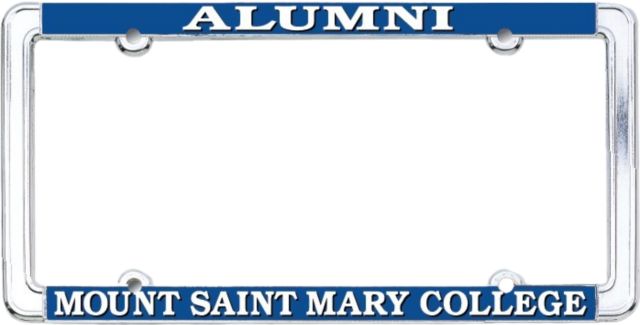Mount Saint Mary College Alumni Thin Dome License Plate Frame