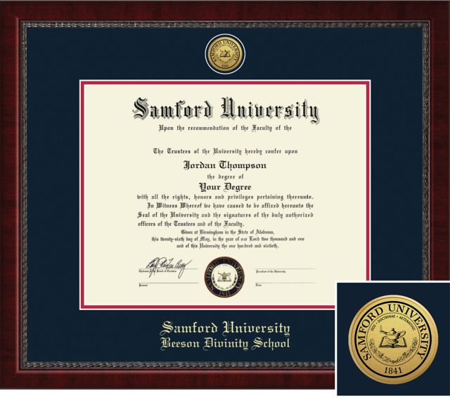 Church Hill Classics Engraved Diploma Frame. Beeson Divinity School. 11x14 Bachelors/Masters - ONLINE ONLY