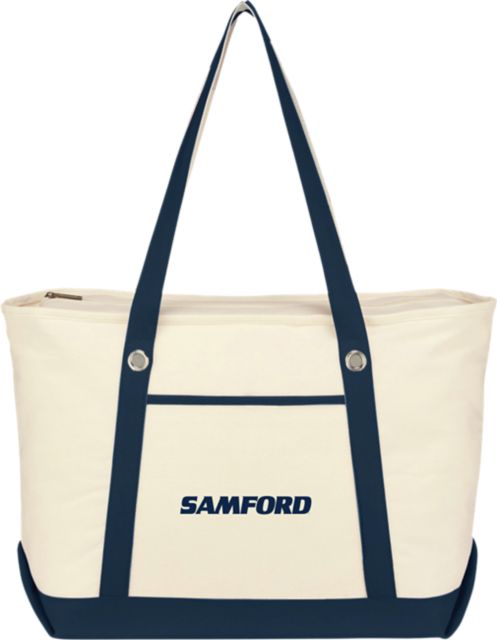 Samford University Canvas Zipper Tote Bag