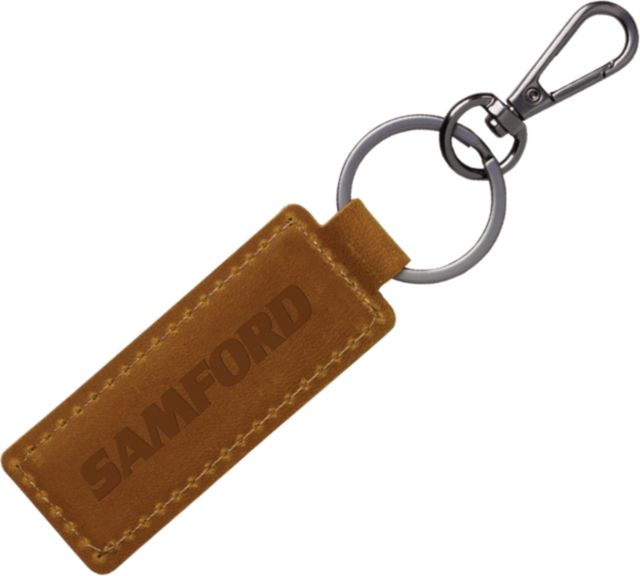 Samford University Leather Keychain