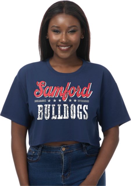 Samford University Bulldogs Women's Boxy Crop Short Sleeve T-Shirt