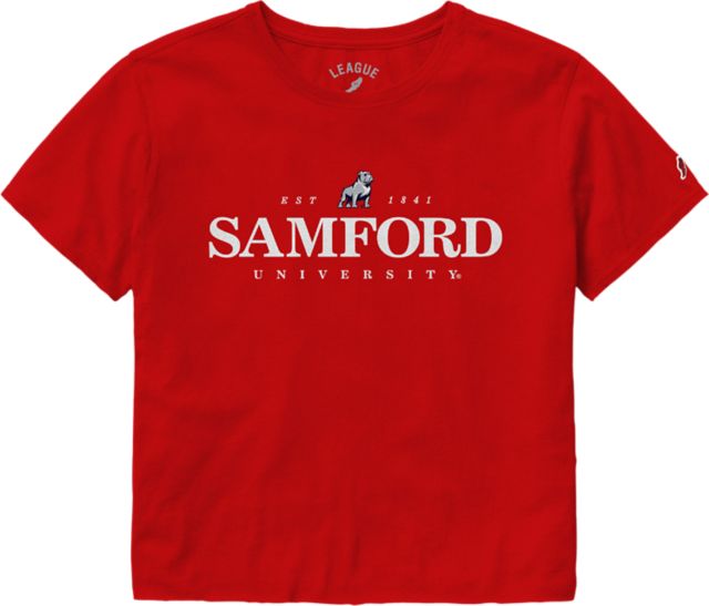 Samford University Bulldogs Women's Crop Short Sleeve T-Shirt