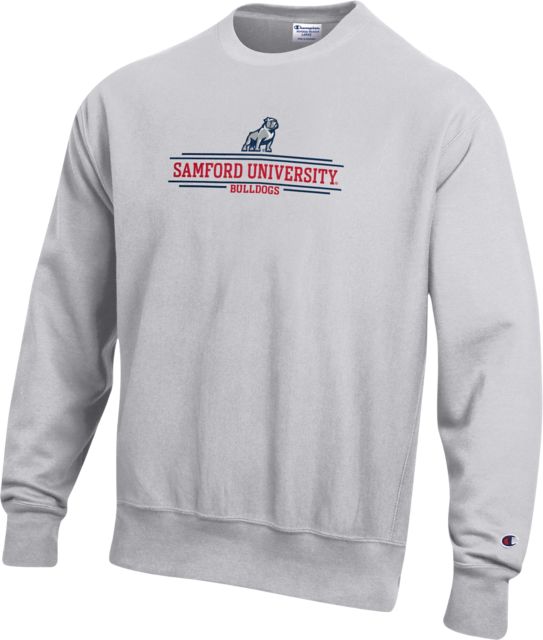 Samford University Bulldogs Reverse Weave Crewneck Sweatshirt