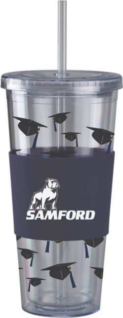 Samford University Bulldogs Acrylic Tumbler with Straw