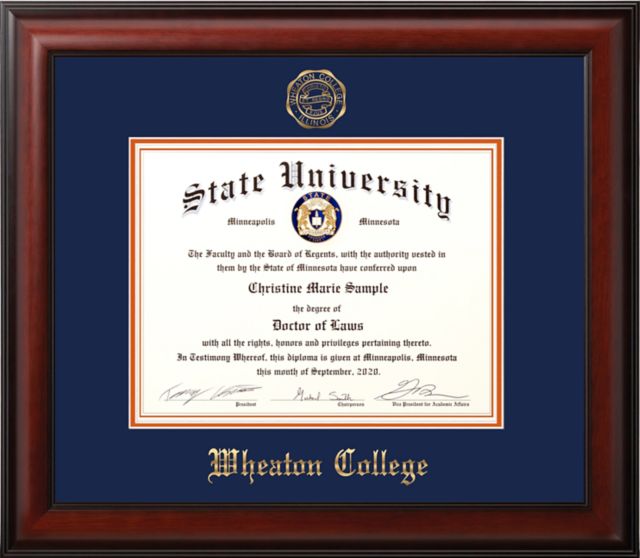 Wheaton College11x8.5 Meridian Diploma Frame