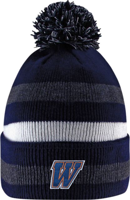 Wheaton College Thunder Pom Knit Hat with Cuff