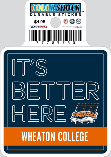 Wheaton College Thunder Durable Sticker