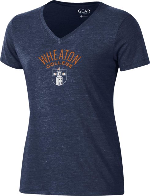 Wheaton College Women's Triblend V-Neck Short Sleeve T-Shirt