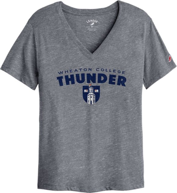 Wheaton College Thunder Women's V-Neck Short Sleeve T-Shirt