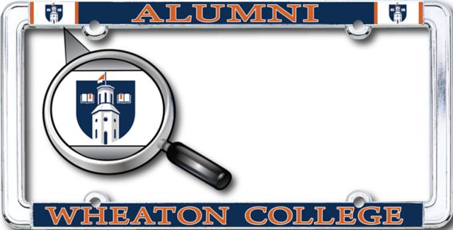 Wheaton College Alumni Thin Dome License Plate Frame