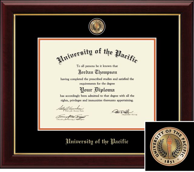 University of the Pacific 8.5'' x 11'' Masterpiece Diploma Frame