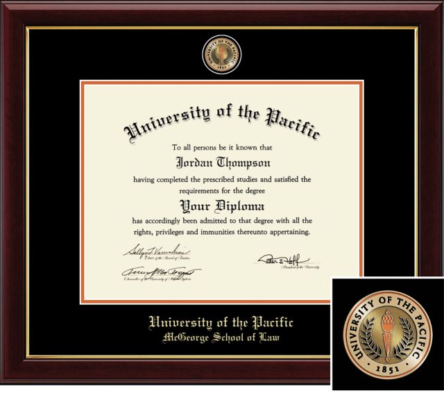 Church Hill Classics Masterpiece Diploma Frame. McGeorge School of Law - ONLINE ONLY
