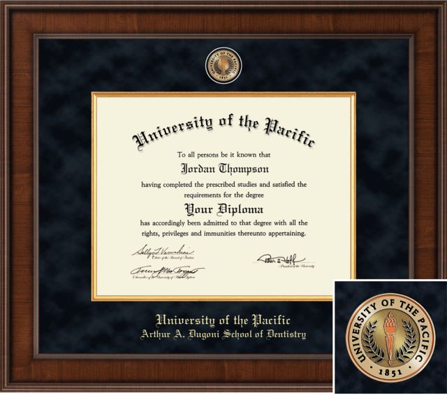 Church Hill Classics Presidential Diploma Frame. Arthur A. Dugoni School of Dentistry - ONLINE ONLY