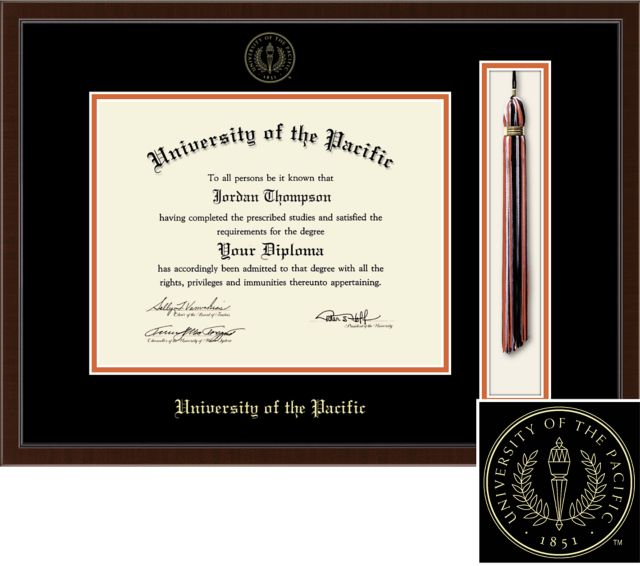 University of the Pacific 8.5'' x 11'' Tassel Diploma Frame