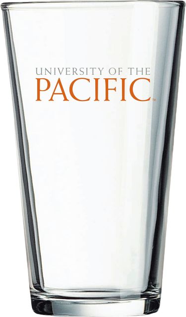 University of the Pacific 16 oz. Drink Glass
