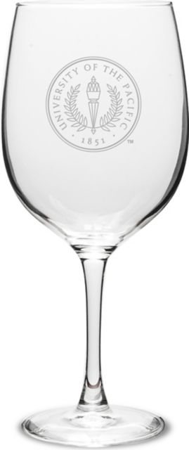 University of the Pacific 19 oz. Wine Glass