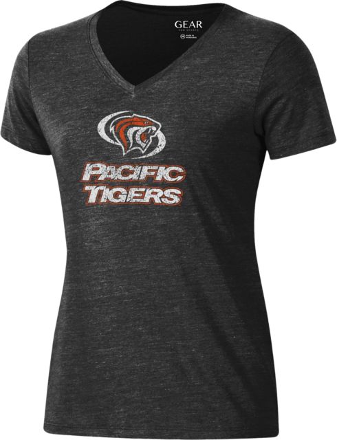 University of the Pacific Tigers Women's V-Neck Short Sleeve T-Shirt