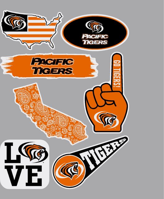 University of the Pacific 7.5'' x 7.5'' Sticker Sheet