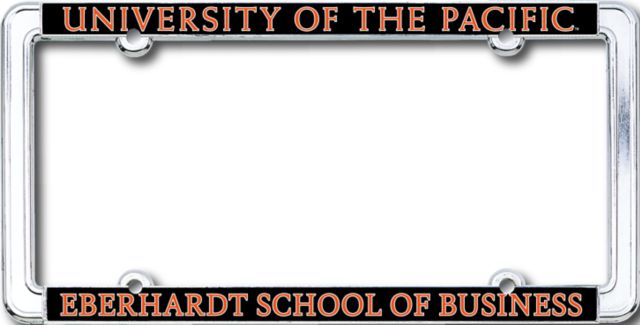 University of the Pacific School of Business Thin Dome License Plate Frame