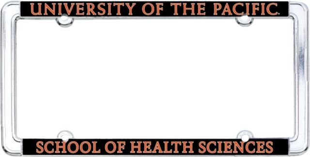University of the Pacific School of Health Sciences Thin Dome License Plate Frame