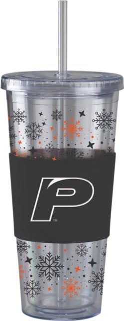 University of the Pacific Straw Snowflake Tumbler