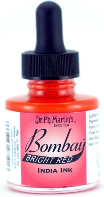 BOMBAY INDIA INK BRIGHT RED