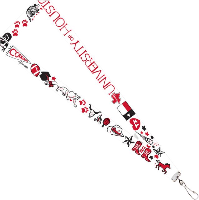 University of Houston Julia Gash 3/4'' Satin Lanyard