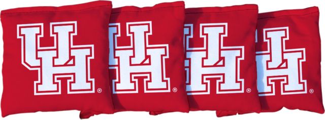 4 Houston Mascot Regulation Corn Filled Cornhole Bags - ONLINE ONLY