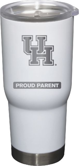 22 oz White Stainless Steel Tumbler Proud Parent: University of