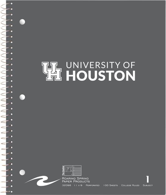 University of Houston Notebook 100-Sheet