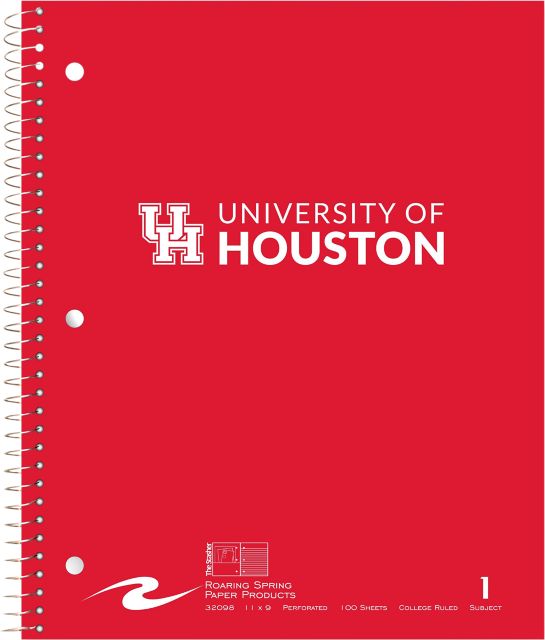 University of Houston Notebook 100-Sheet