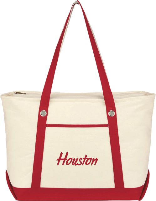 University of Houston Canvas Zippered Tote Bag
