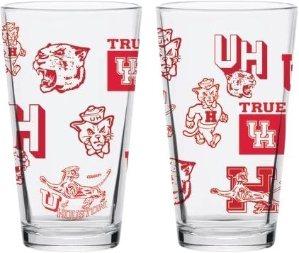University of Houston True UH 16 oz. Medley Pint Glass
