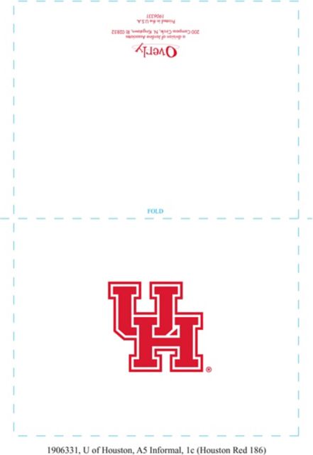 University of Houston 10 Pack Notecard