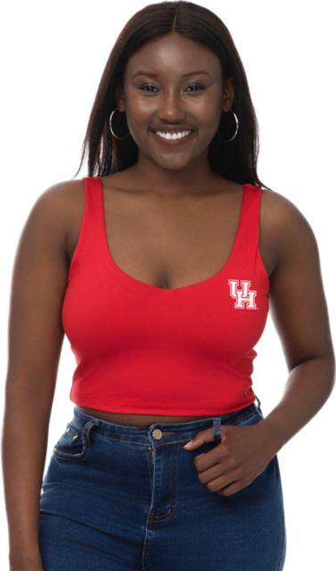 University of Houston Women's V-Neck Cropped Tank Top