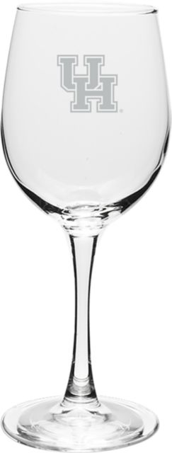 University of Houston 12 oz Wineglass