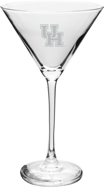 University of Houston 10 oz Martini Glass