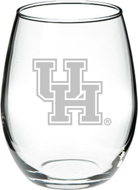 University of Houston 21 oz. Stemless Wine Glass