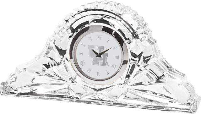 University of Houston 4.5'' x 2.5'' Crystal Table Clock